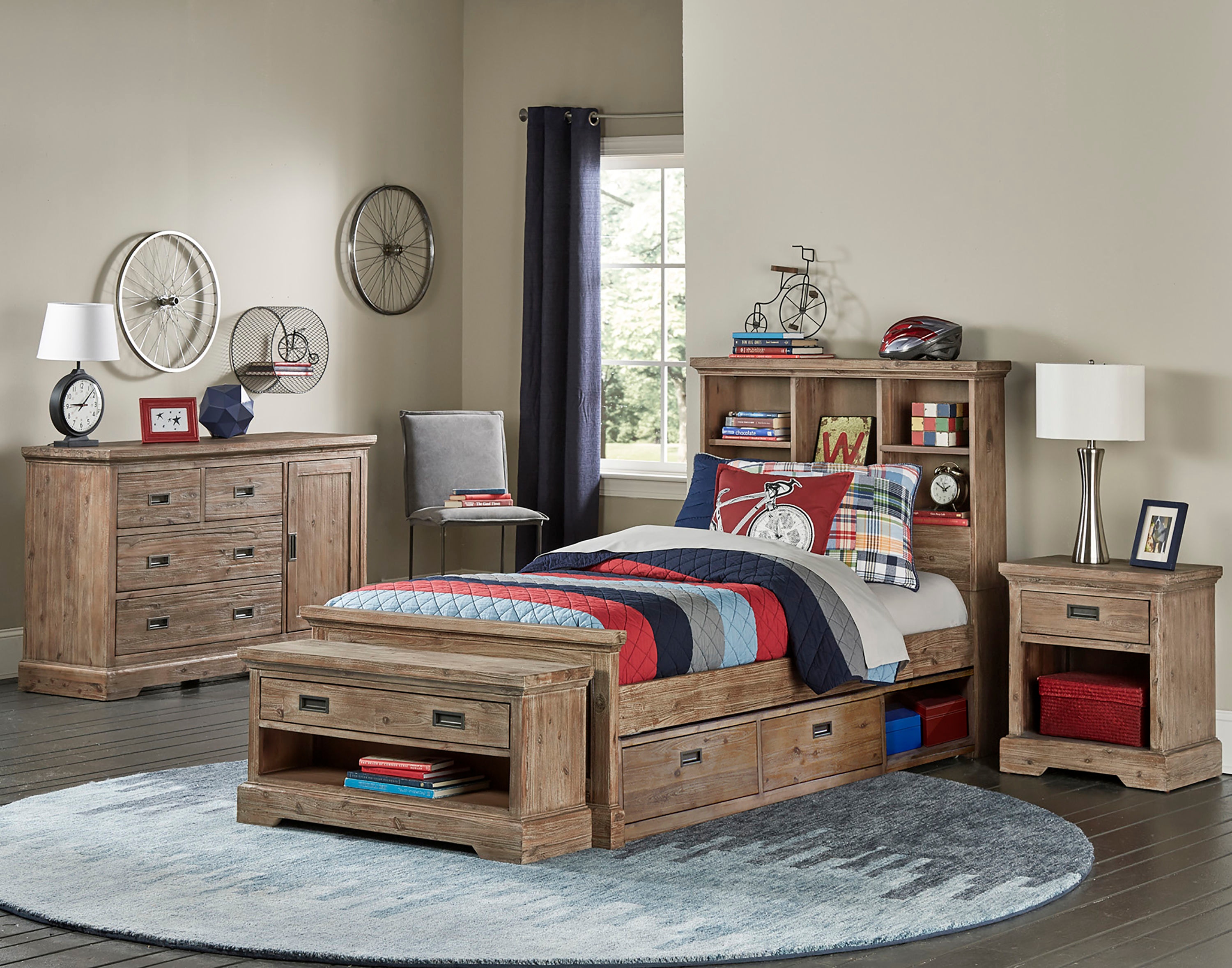 Kids bookcase outlet bed